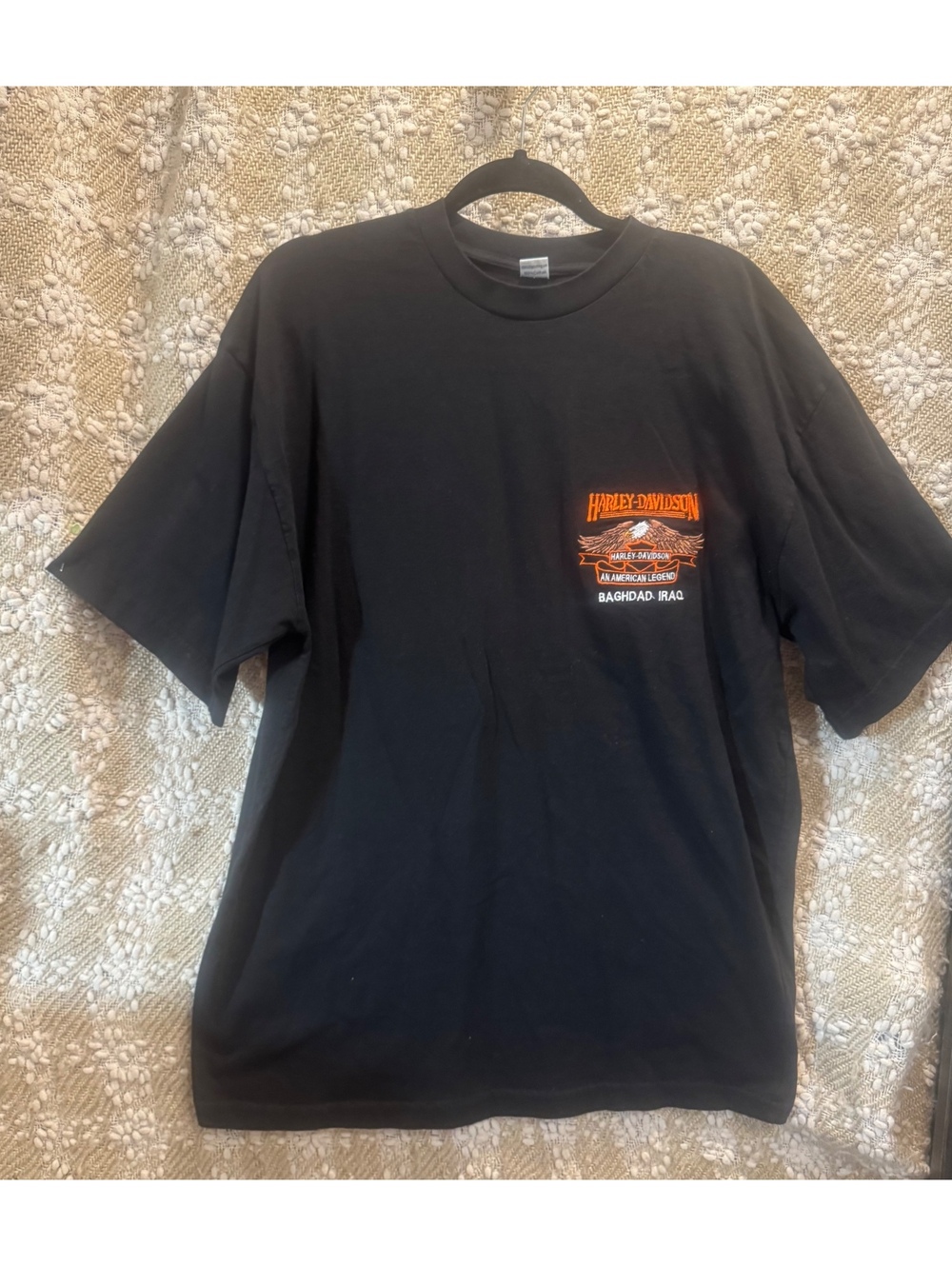 Harley-Davidson “Back Off” Baghdad, Iraq Black Shirt. XL.